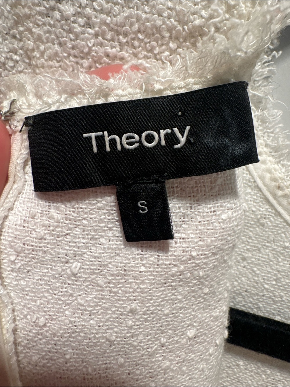 Theory Sleeveless White Spring Boucle Textured Peplum Tank Top - Picture 7 of 7